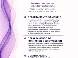 VITEI: psicología sanitaria, formación, intervención y psicología forense
