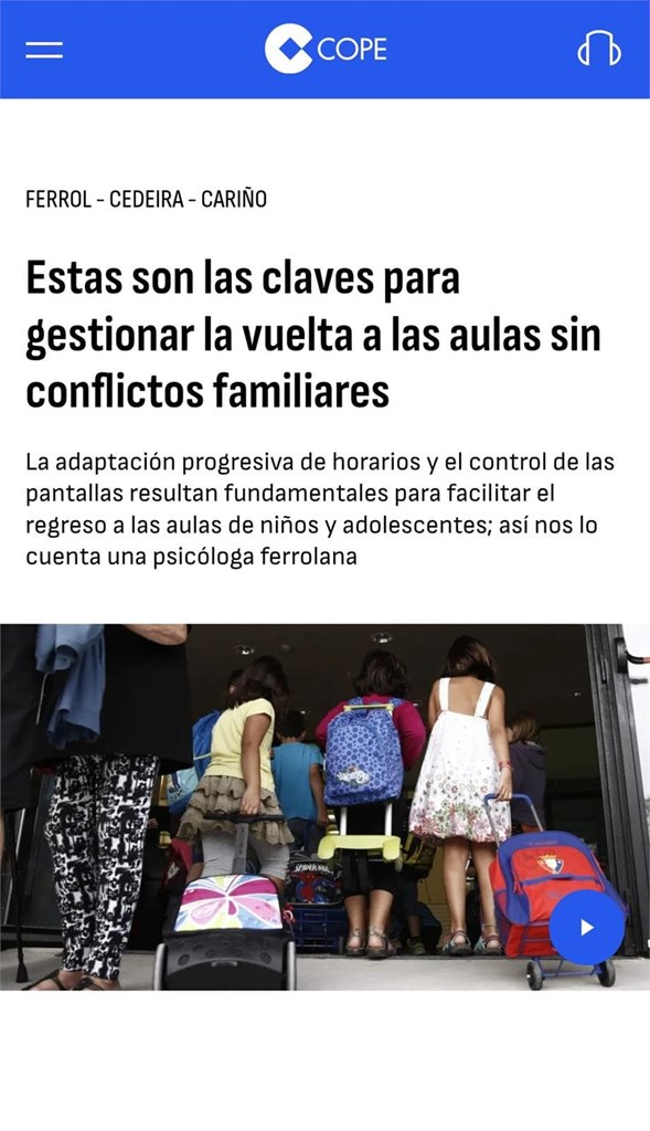 Vuelta al cole sin conflictos: claves psicológicas | VITEI - COPE 