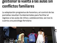 Vuelta al cole sin conflictos: claves psicológicas | VITEI - COPE 
