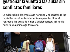 Vuelta al cole sin conflictos: claves psicológicas | VITEI - COPE 